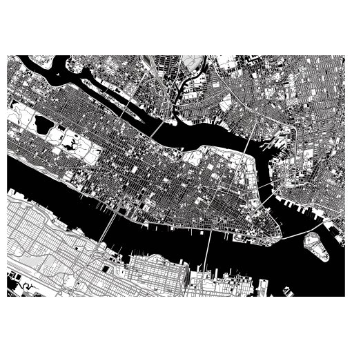 BJÖRKSTA, picture/Manhattan from above, 140x100 cm, 005.004.94