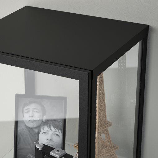 BLÅLIDEN, glass-door cabinet, 35x32x151 cm, 005.205.19