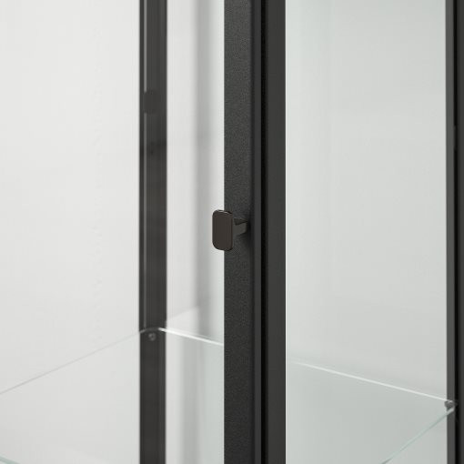 BLÅLIDEN, glass-door cabinet, 35x32x151 cm, 005.205.19