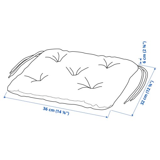 KLÖSAN, μαξιλάρι καρέκλας/εξωτερικού χώρου, 36x32 cm, 005.487.83