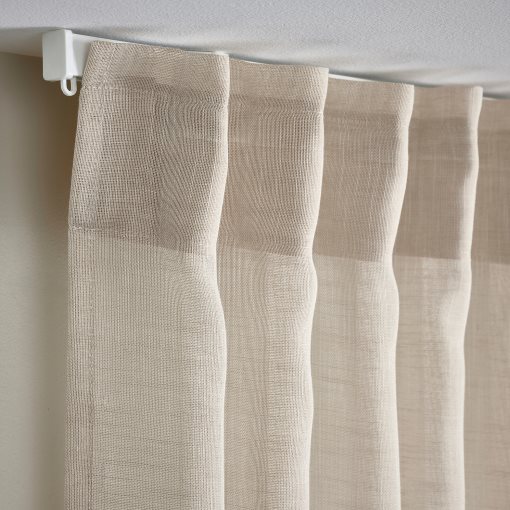 HALLEBRACKA, sheer curtains 1 pair, 145x300 cm, 005.568.48