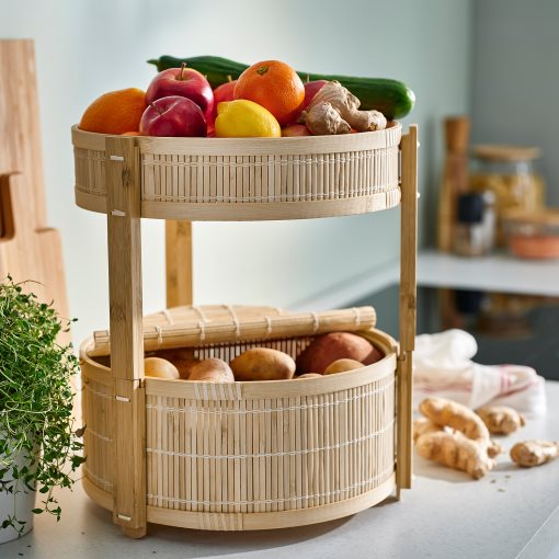 KANELMOTT, vegetable/fruit basket, set of 2, 005.818.00