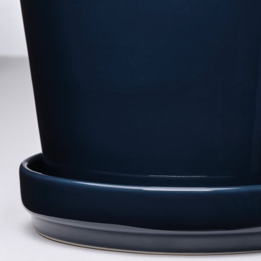 KLOTLÖNN, plant pot with saucer/in/outdoor, 12 cm, 005.840.64