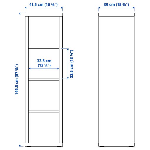 KALLAX/LACK, storage combination with shelf, 189x39x147 cm, 093.986.75