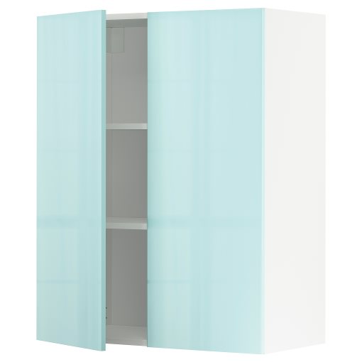 METOD, wall cabinet with shelves/2 doors, 80x100 cm, 094.541.19