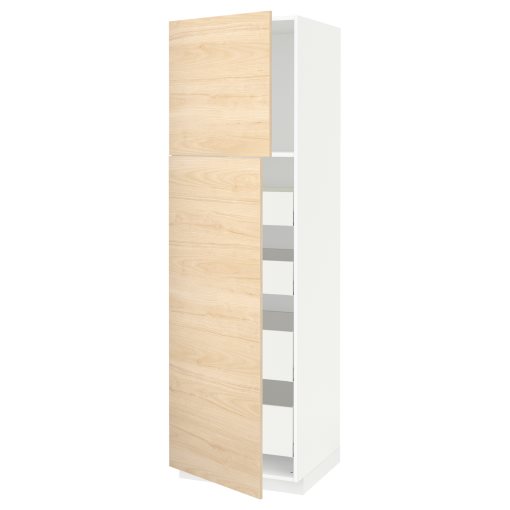 METOD/MAXIMERA, high cabinet with 2 doors/4 drawers, 60x60x200 cm, 094.571.13