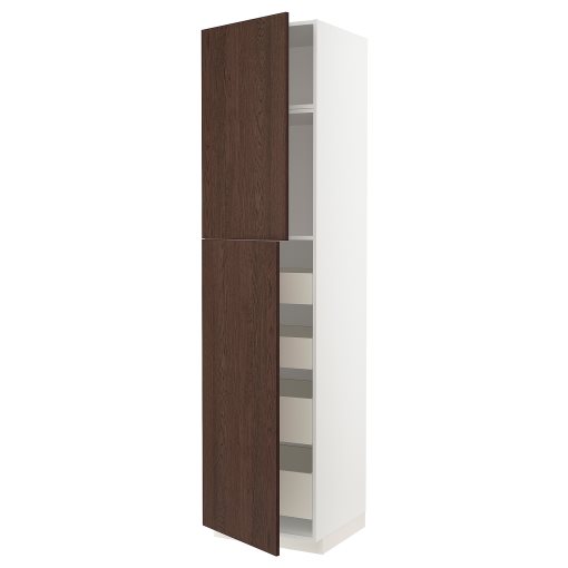 METOD/MAXIMERA, high cabinet with 2 doors/4 drawers, 60x60x240 cm, 094.594.85