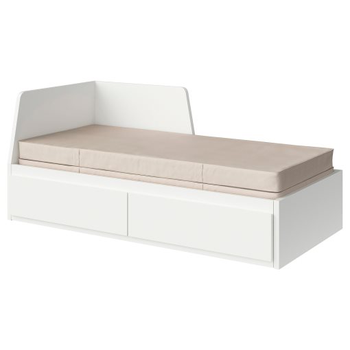 FLEKKE, day-bed with 2 drawers/2 mattresses, 80x200 cm, 094.959.35