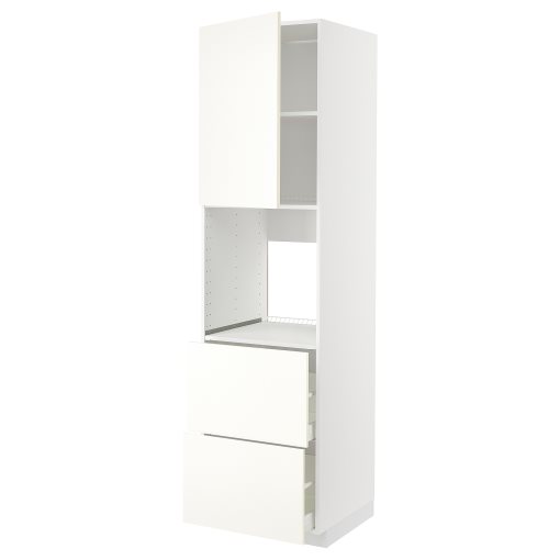 METOD, high cabinet for oven with door/2 fronts/2 high drawers, 60x60x220 cm, 095.070.47