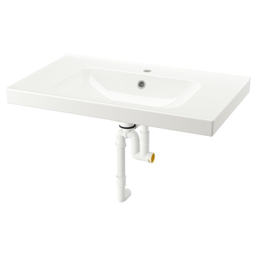 ORRSJON, wash-basin with water trap, 82x49 cm, 095.167.54