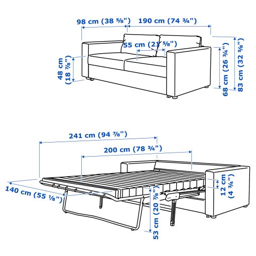 VIMLE, 2-seat sofa-bed, 095.370.30