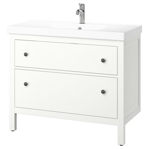 HEMNES/ORRSJON, wash-stand with drawers/wash-basin/tap, 102x49x89 cm, 095.468.07