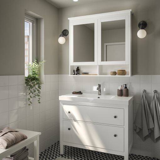 HEMNES/ORRSJON, wash-stand with drawers/wash-basin/tap, 102x49x89 cm, 095.468.07