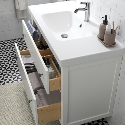 HEMNES/ORRSJON, wash-stand with drawers/wash-basin/tap, 102x49x89 cm, 095.468.07