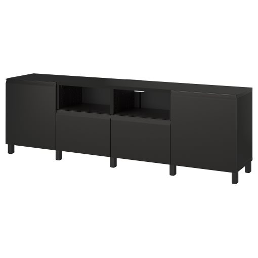 BESTÅ, έπιπλο TV με πόρτες και συρτάρια, 240x42x74 cm, 095.689.41