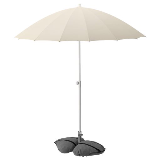 SAMSÖ/IGGÖN, ομπρέλα ήλιου με κλίση και βάση, 200 cm, 095.762.05