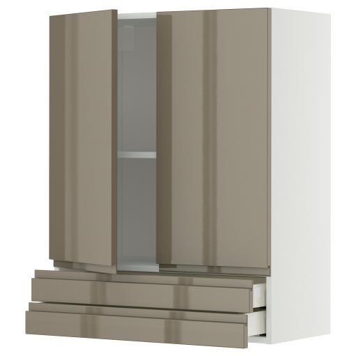 METOD, wall cabinet with 2 doors/2 drawers, 80x100 cm, 095.771.63