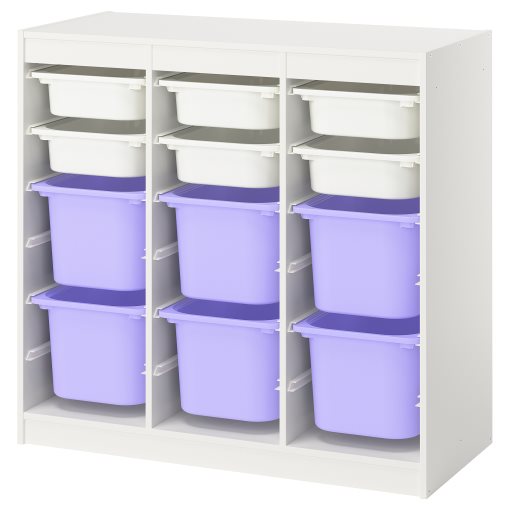 TROFAST, storage combination room divider with boxes, 99x44x94 cm, 096.131.23