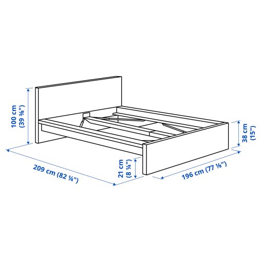 MALM, bed frame/high, 180X200 cm, 099.292.31