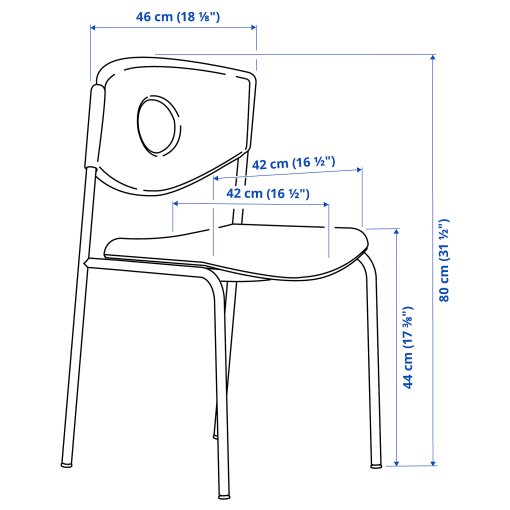 STOLJAN, chair frame with backrest, 102.278.90