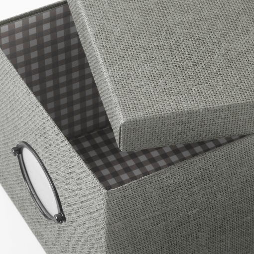 KVARNVIK, storage box with lid, 25x35x20 cm, 104.128.78