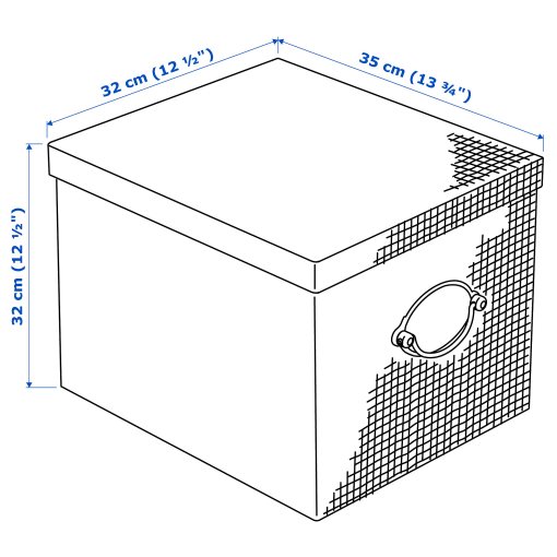 KVARNVIK, κουτί αποθήκευσης με καπάκι, 32x35x32 cm, 104.669.51