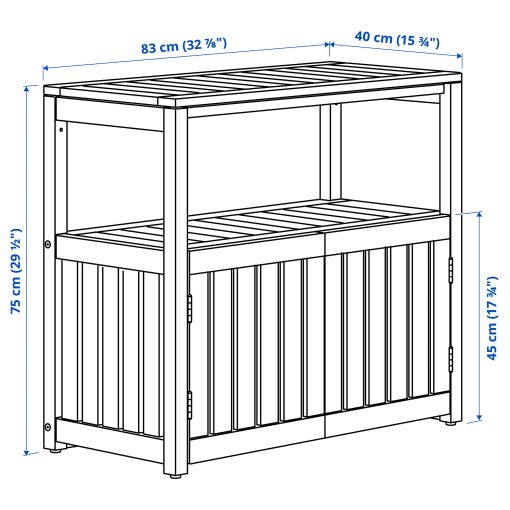 NÄMMARÖ, shelving unit/outdoor, 83x75 cm, 105.346.53