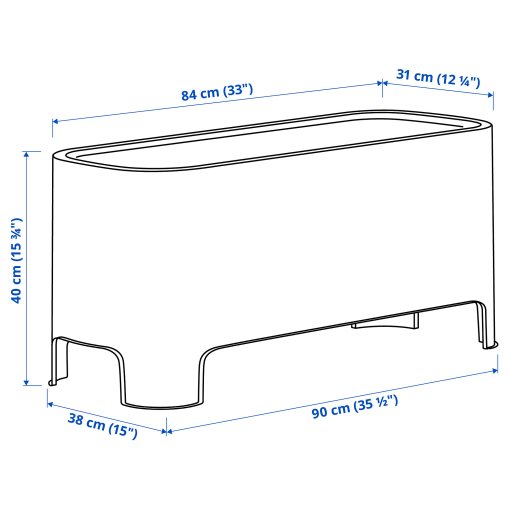 ASPAREN, planter outdoor, 89x38 cm, 105.392.69