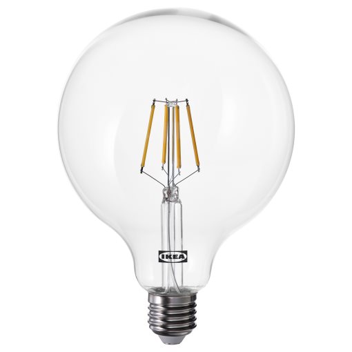LUNNOM, λαμπτήρας LED E27 470 lumen/συμβατός με ροοστάτη, 125 mm, 105.393.68