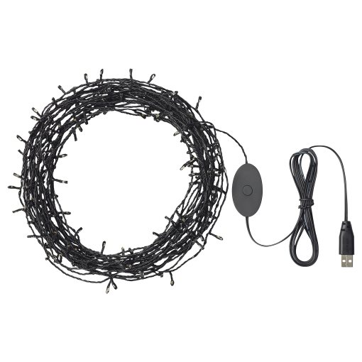 STRÅLA, γιρλάντα με ενσωματωμένο φωτισμό LED/200 λαμπτήρες, 105.824.51