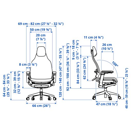 BÄSTBOLL, gaming chair, 105.862.51