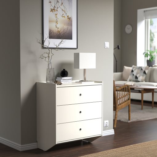 RACKNAS, chest of 3 drawers/wall mounted, 69x78 cm, 105.945.24