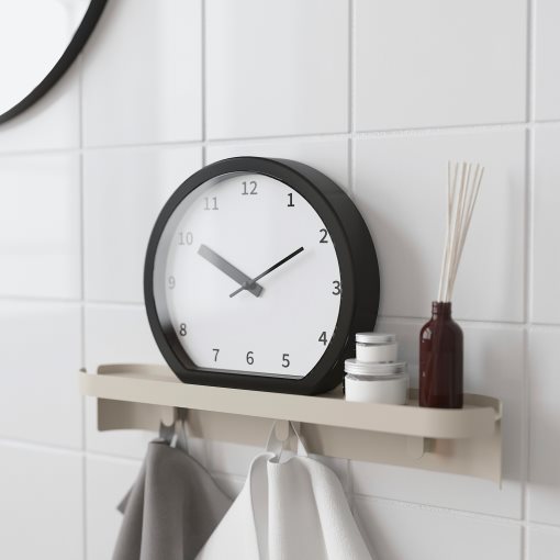 FLORSJÖN, wall shelf with 3 hooks, 40x7 cm, 106.051.41