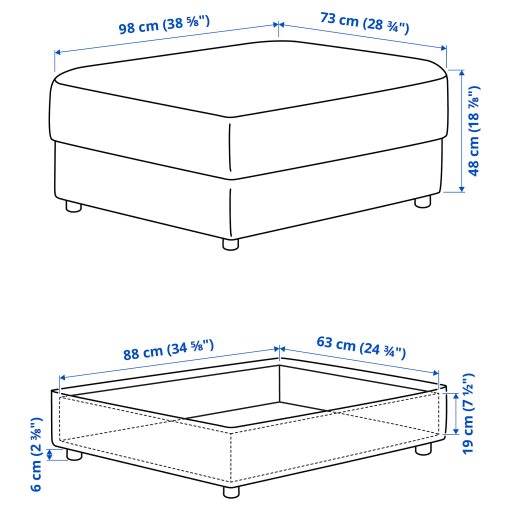 VIMLE, footstool with storage, 193.925.88