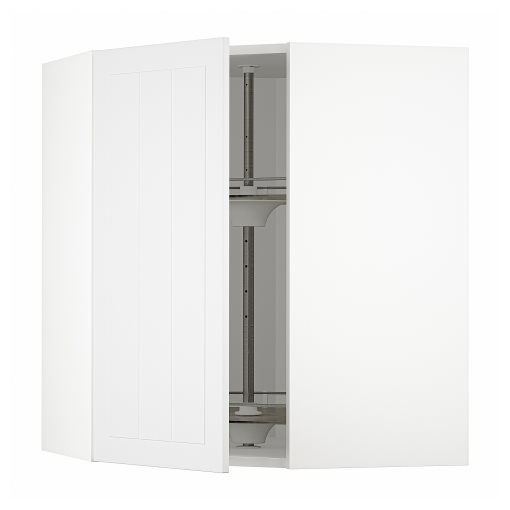 METOD, γωνιακό ντουλάπι τοίχου με καρουζέλ, 68x80 cm, 194.092.06