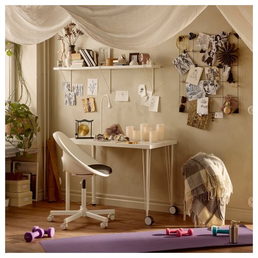 LAGKAPTEN/KRILLE, γραφείο, 140x60 cm, 194.171.74