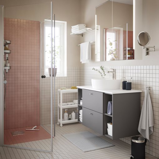 OPPEJEN, shower enclosure with 2 doors, 86x86x202 cm, 194.357.57