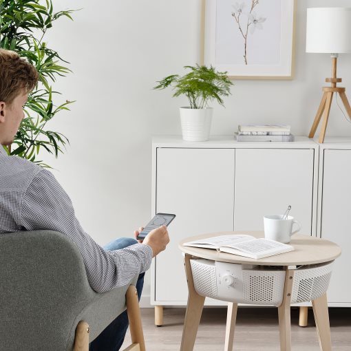STARKVIND, table with air purifier and additional gas filter, 194.442.19