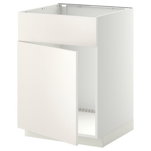 METOD, base cabinet for sink with door/front, 60x60 cm, 194.547.84