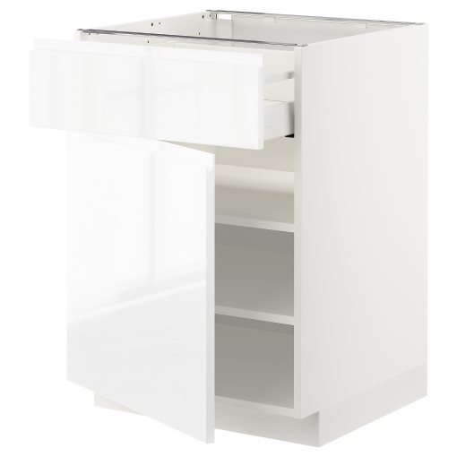 METOD, base cabinet with drawer/door, 60x60 cm, 194.608.98