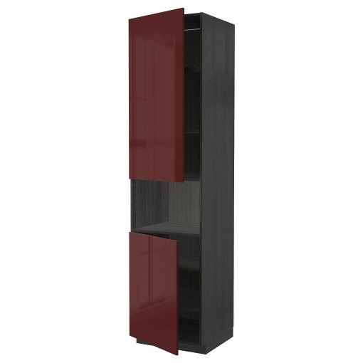 METOD, high cabinet for microwave with 2 doors/shelves, 60x60x240 cm, 194.620.34