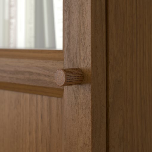 BILLY/OXBERG, bookcase with panel/glass door, 40x30x202 cm, 194.833.38