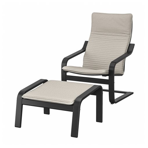 POÄNG, armchair and footstool, 194.842.34