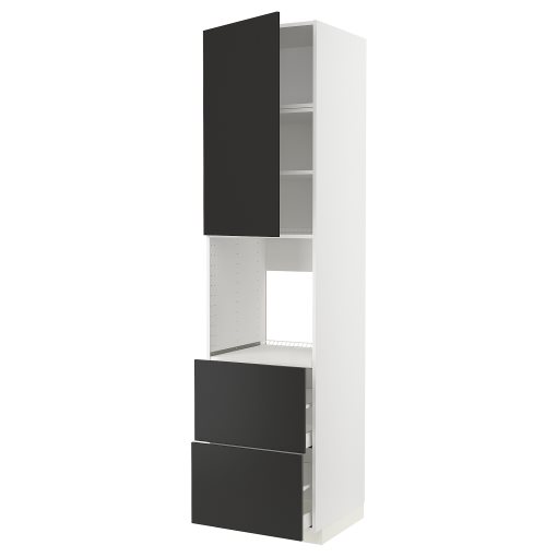 METOD, high cabinet for oven with door/2 drawers, 60x60x240 cm, 194.978.73