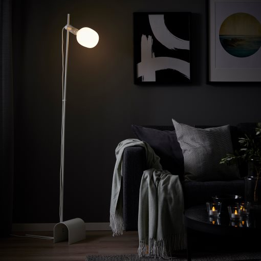 HARSLINGA/TRADFRI, floor lamp with light bulb/smart, 195.016.67