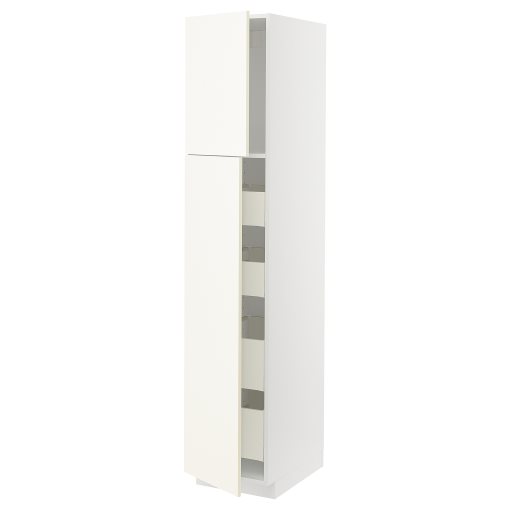 METOD, high cabinet with 2 doors/4 drawers, 40x60x200 cm, 195.070.42