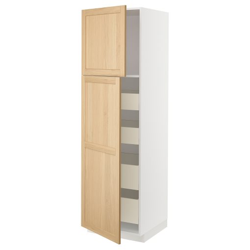 METOD, high cabinet with 2 doors/4 drawers, 60x60x200 cm, 195.094.99