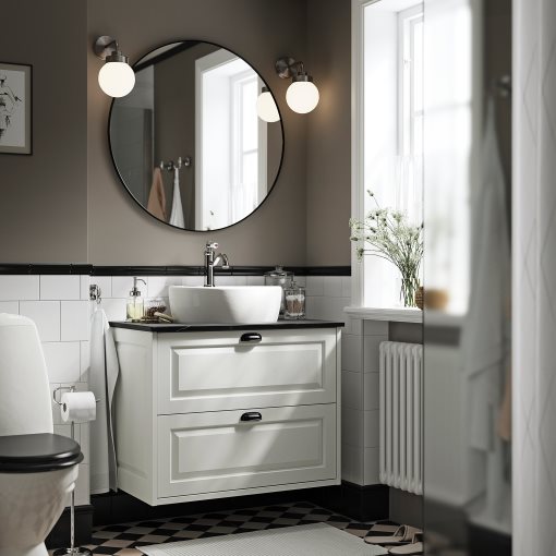 TANNFORSEN/TORNVIKEN, wash-stand with drawers/wash-basin/tap, 82x49x79 cm, 195.140.90