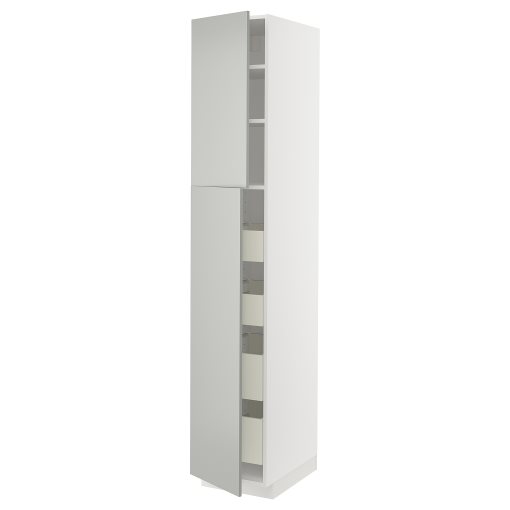 METOD, high cabinet with 2 doors/4 drawers, 40x60x220 cm, 195.388.02
