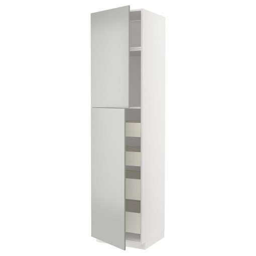 METOD, high cabinet with 2 doors/4 drawers, 60x60x240 cm, 195.389.58